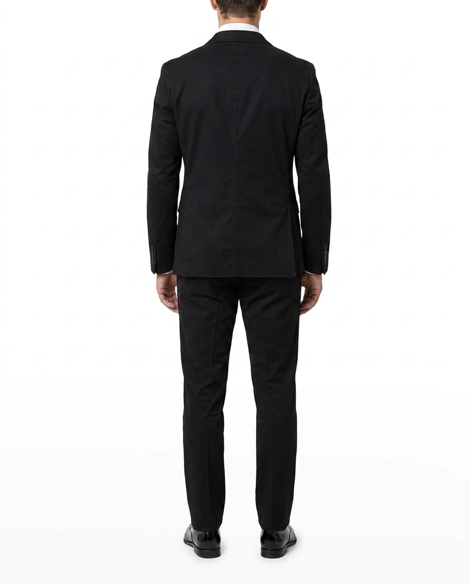 Men's Two Piece Black Tuxedo Jacket — Notch Lapel