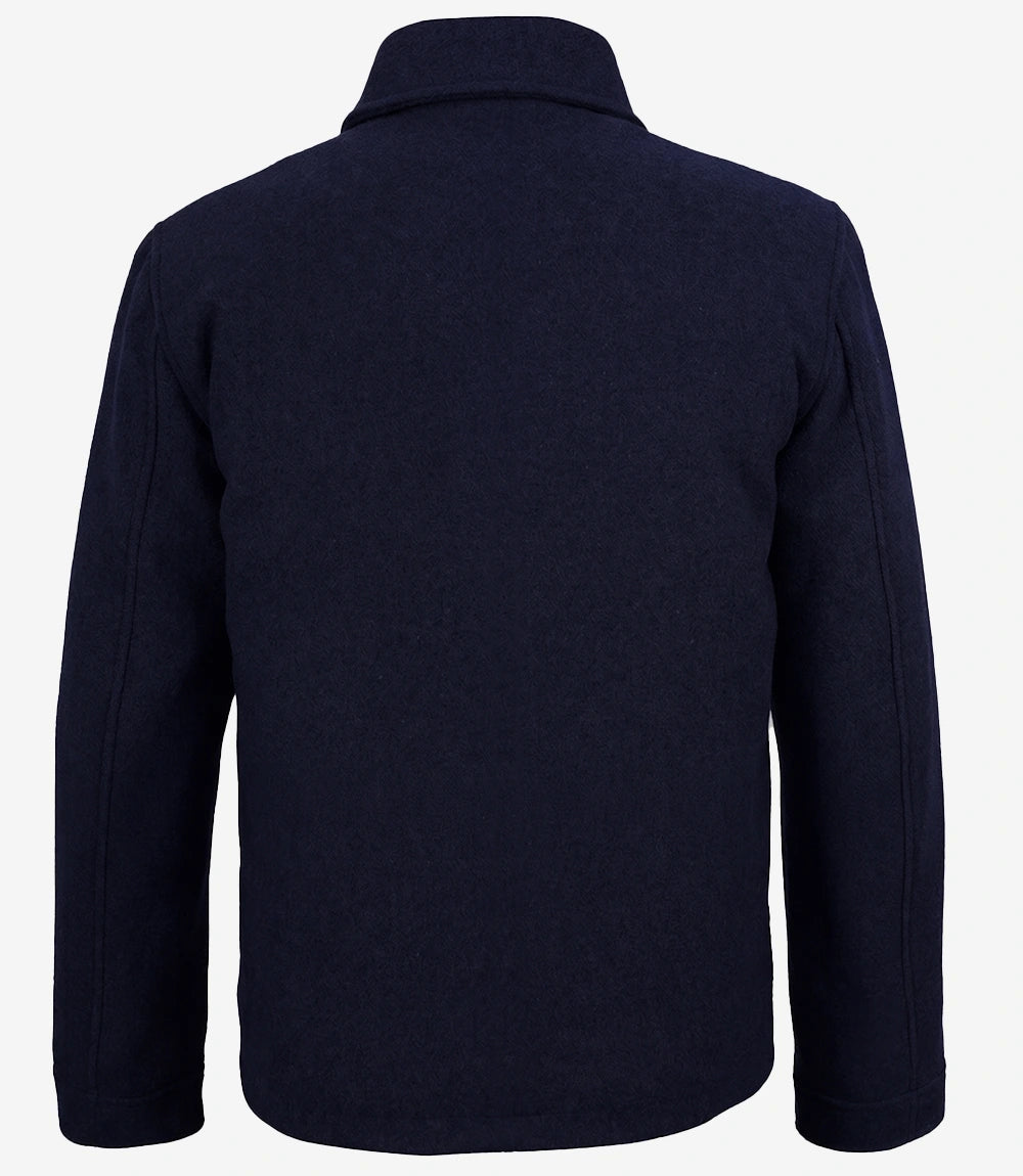 Kevin's Men's Paul Blue Wool Button up Jacket