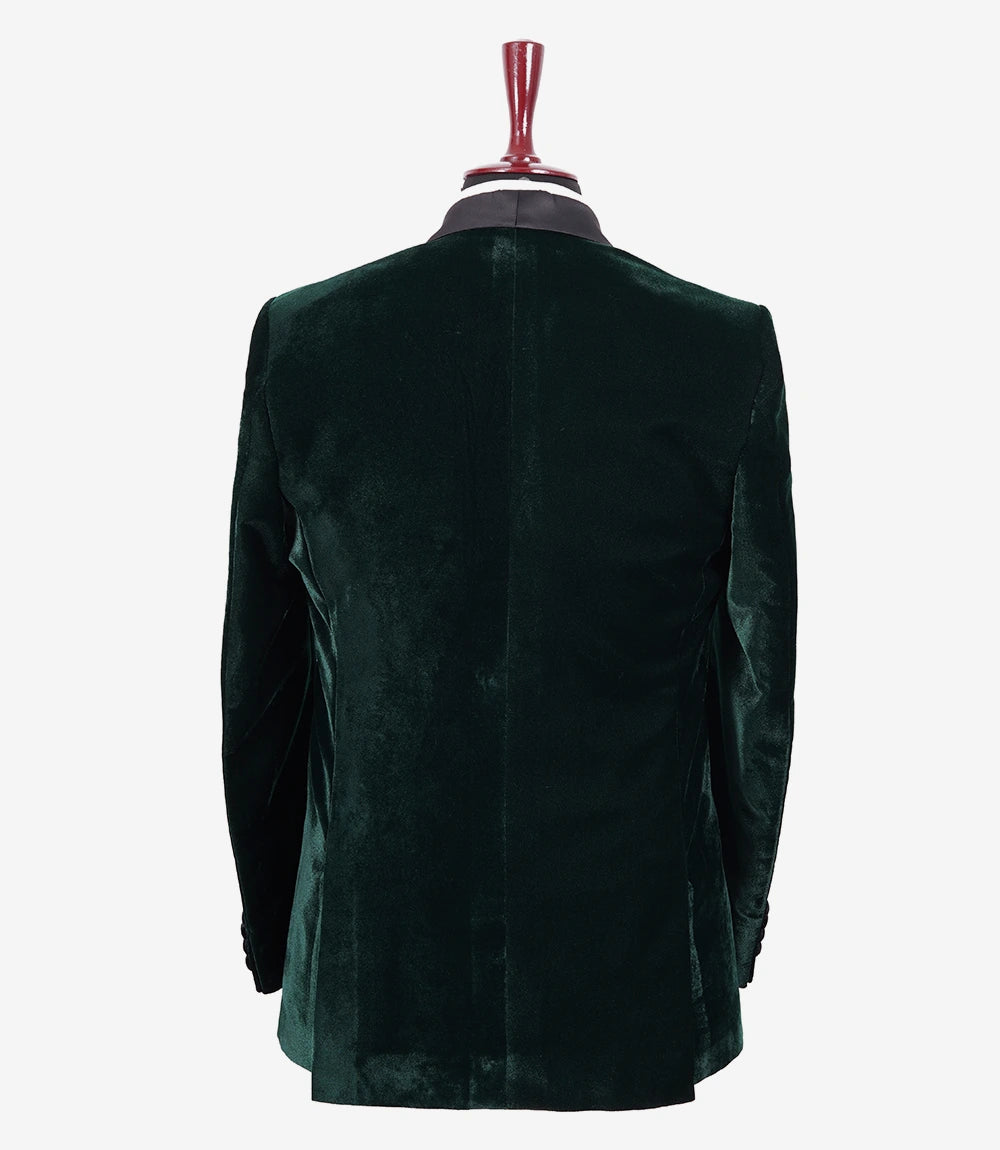 Men's Shawl Lapel Green Velvet Tuxedo