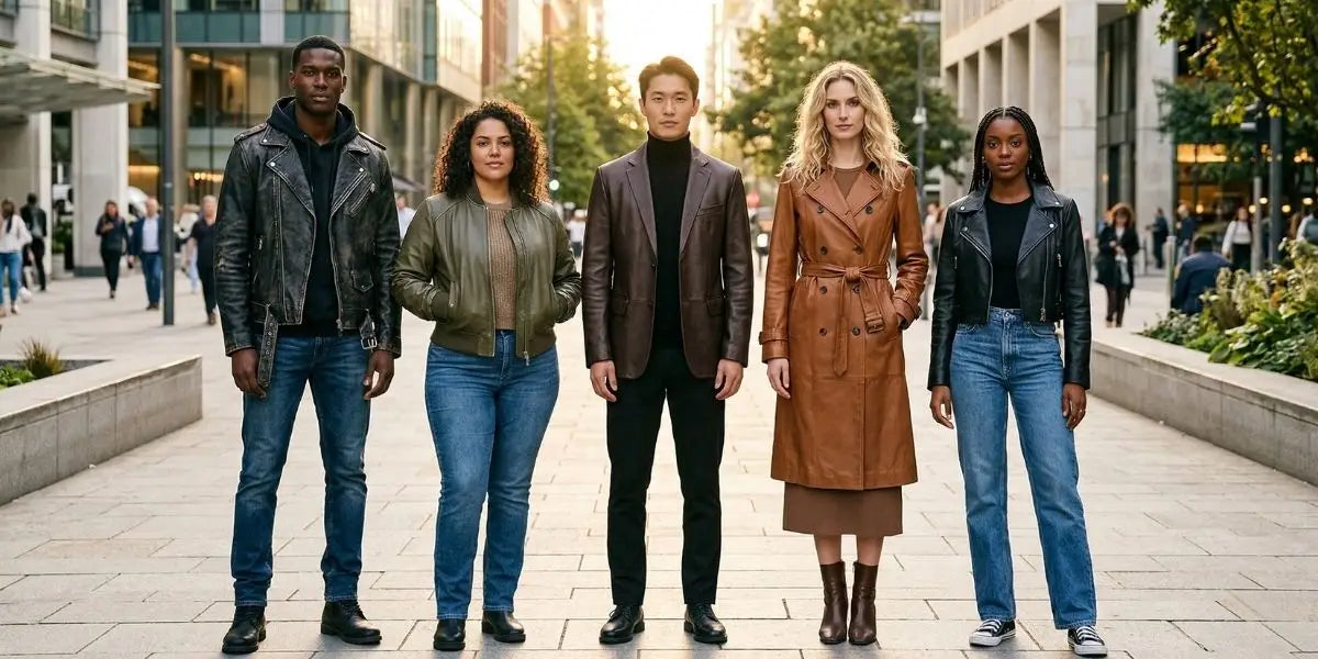 FJackets Body Style Guide: Find the Perfect Leather Jacket for Your Shape