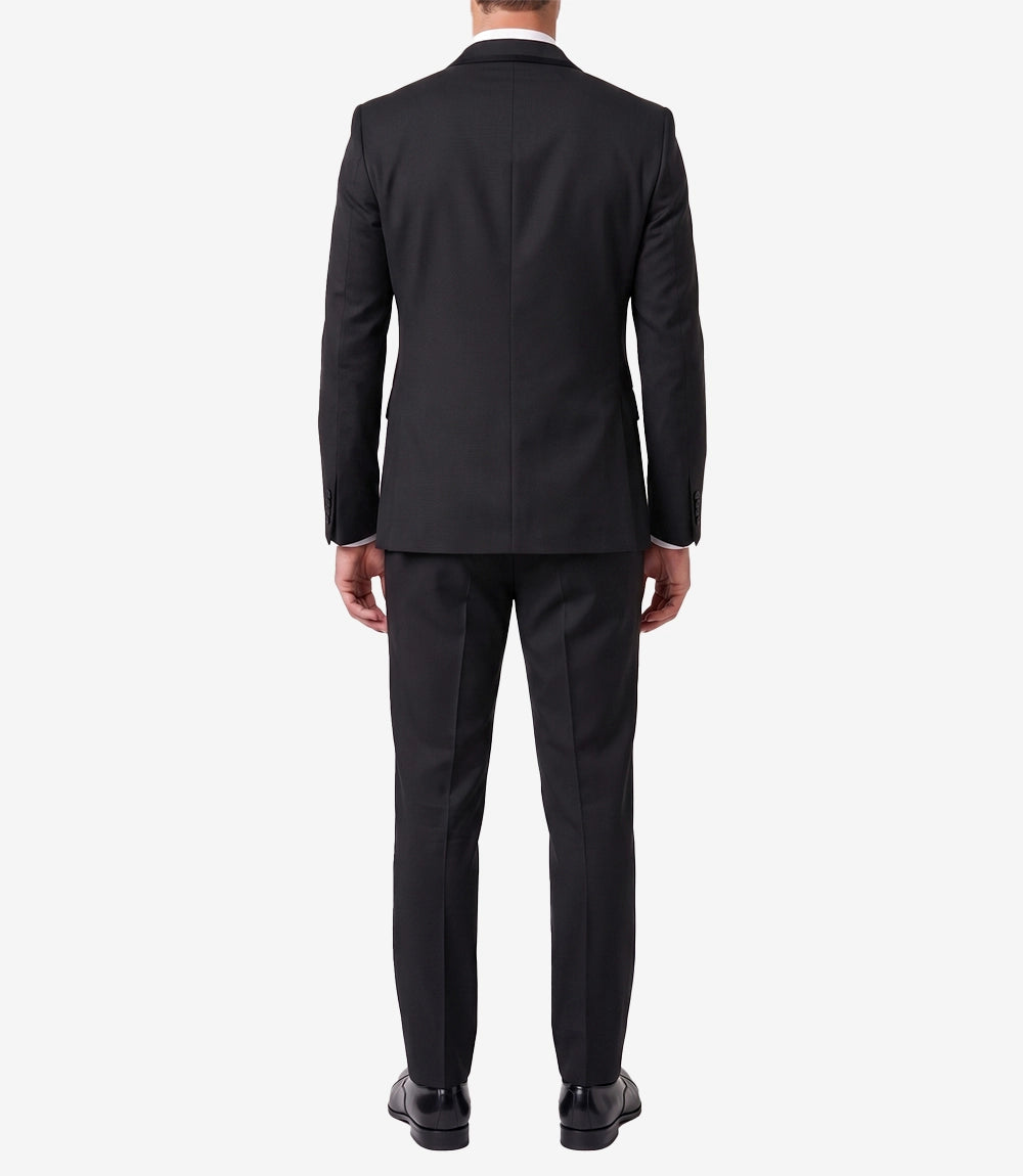 Men's Slim Fit Peak Lapel Black 3-Piece Tuxedo
