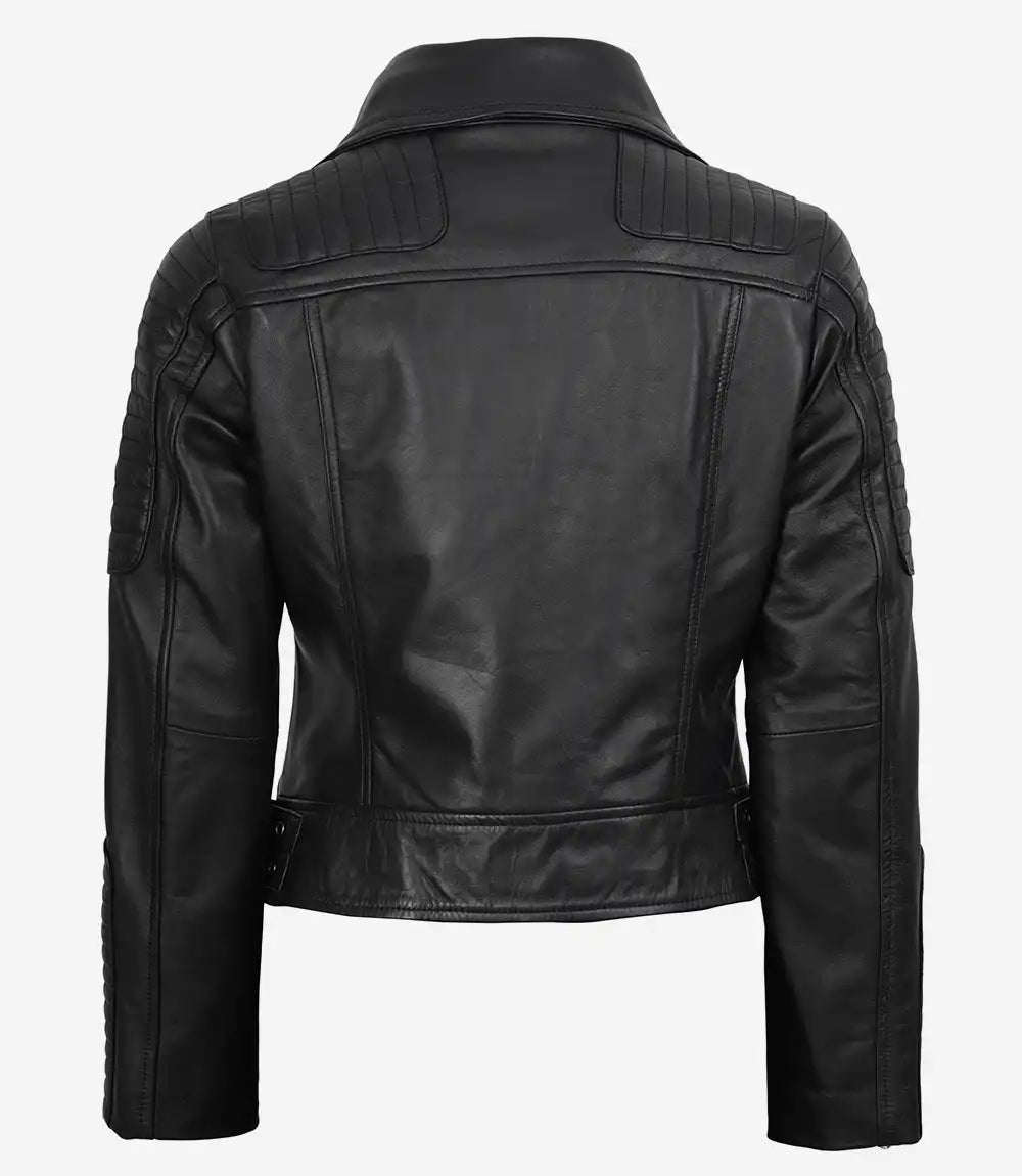 Women's Finest Black Biker Style Leather Jacket